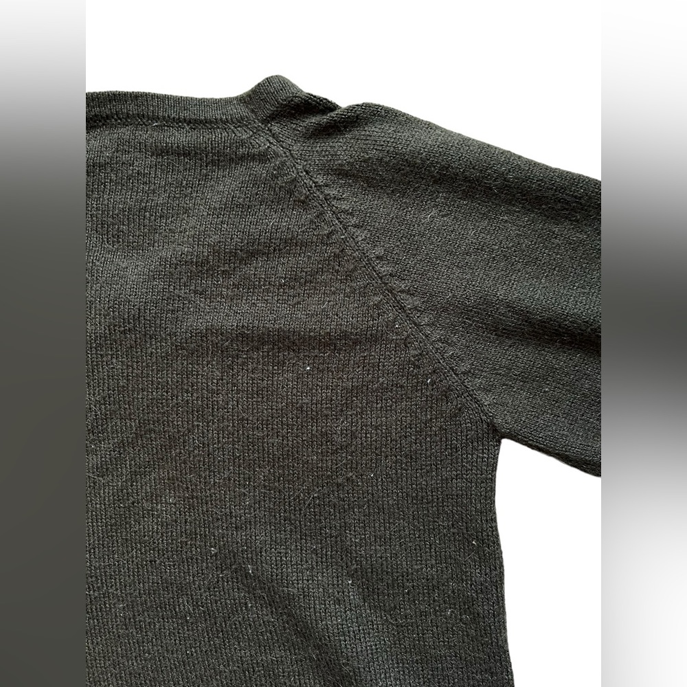 Pachamama 70% Alpaca Green Cable Knit Cardigan Fit Like Medium Sweater V Neck - Picture 8 of 13